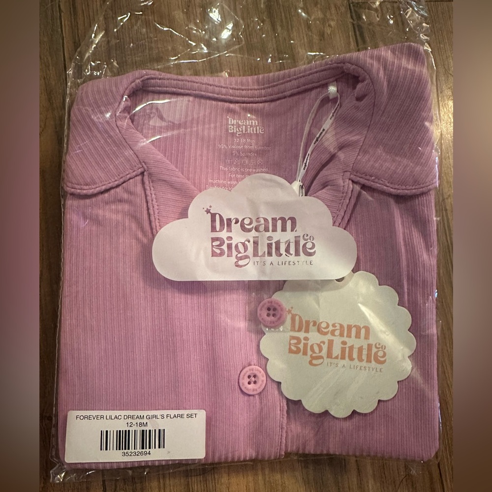 Dream Big Little Co. TOP ONLY Short Sleeve PURPLE